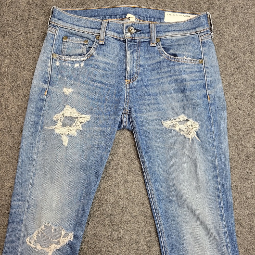 Rag & Bone Jeans Womens 25 Light Wash Distressed Skinny Y2K Stretch Denim LOT(2) - Picture 3 of 16